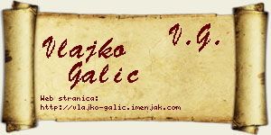 Vlajko Galić vizit kartica
